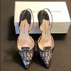 Beautiful Black Carolyne Manolo Blahnik
